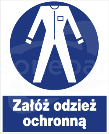 ZNO-16 225x275 "ZAŁÓŻ ODZIEŻ OCHRONNĄ" Znak bhp nakazu