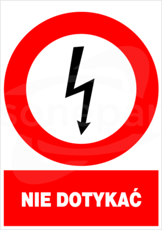 ZEZ/A-5 148X210 "NIE DOTYKAĆ" Znak elektryczny zakazu