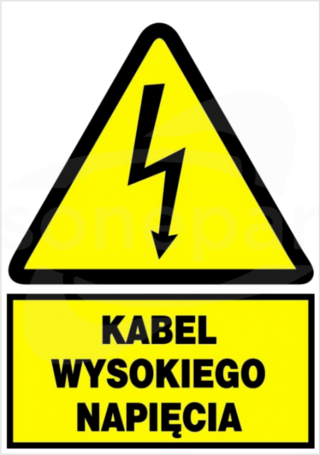 ZEO/A-4 148x210 "KABEL WYSOKIEGO NAPIĘCIA" Znak elektryczny ostrzegawczy