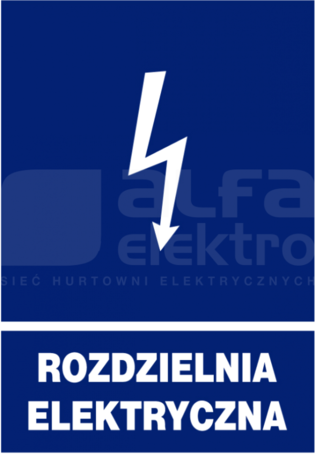 148x210 "ROZDZIELNIA ELEKTRYCZNA" Znak elektryczny informacyjny