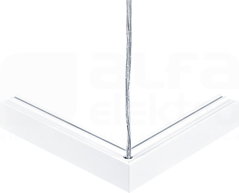 SUP2 TRACK U ELEC-FEED CON 48V 90st WH Łącznik kątowy
