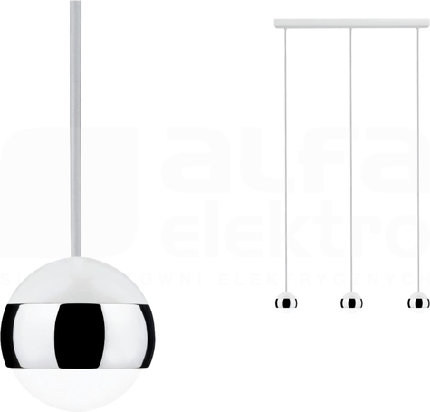 CAPSULE 3x6W biały/chrom Lampa LED wisząca