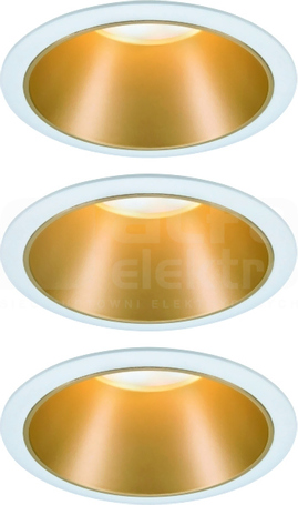 LED3x6,5W 2700K 230V Biały/Złoty-mat/twszt (3szt) Zestaw opraw LED