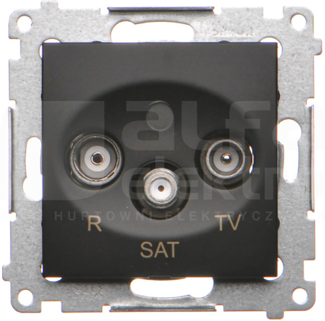 SIMON54 czarny mat Gniazdo RTV-SAT