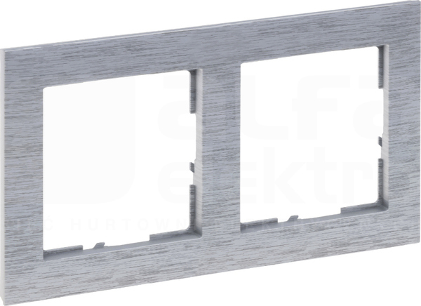 SUNO aluminium szczotkowane Ramka podwójna
