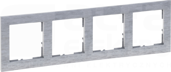 SUNO aluminium szczotkowane Ramka poczwórna
