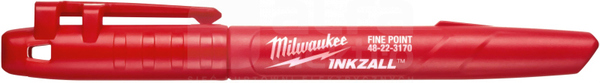 INKZALL czerwony Marker ze standardową końcówką