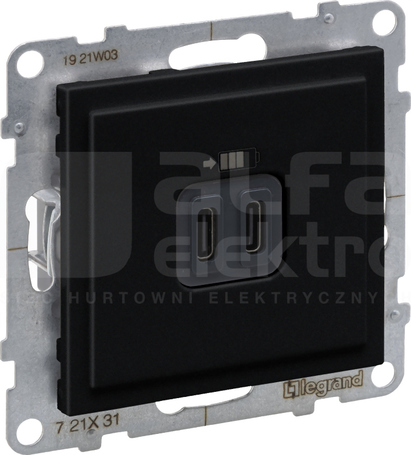 SUNO 2xUSB A+C czarny Gniazdo USB