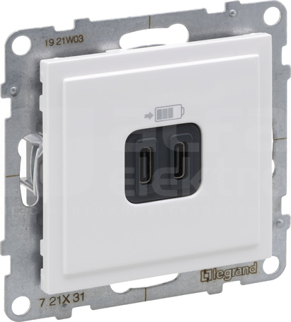 SUNO 2xUSB A+C biały Gniazdo USB