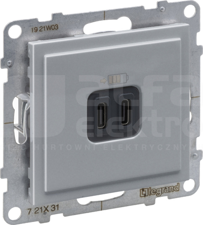 SUNO 2xUSB A+C aluminium Gniazdo USB