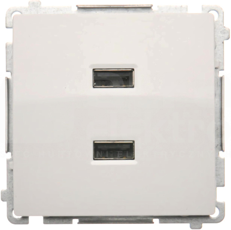 BASIC 2.1A 5VDC 230V biały Ładowarka 2xUSB