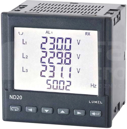 ND20 1/5A(V/5) 3x57,7/100V 3x69,3/120V 3x230/400 Analizator parametrów sieci