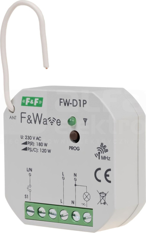 FW-D1P 230V PDT 85-265VAC/DC Ściemniacz radiowy uniwersalny
