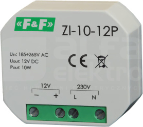 ZI-10-12P 12V/10W ZASILACZ IMPULSOWY DO PUSZKI
