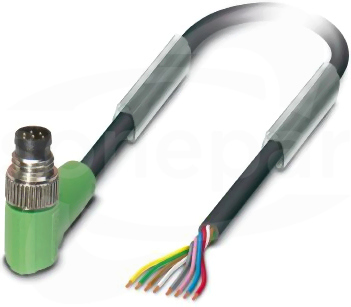 SAC-8P-M 8MR/ 1,5-PUR BK Kabel czujnika/urządzenia wykonawczego