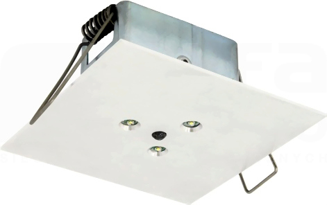 EYE LED KWADR.3x1W CB biały Oprawa awaryjna centralnej baterii
