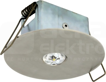EYE LED OKR.1x1W OTW.2h SA srebrny Oprawa awaryjna 2-zadaniowa