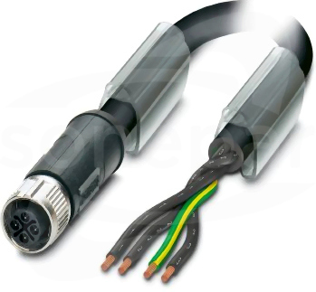 SAC-4P- 5,0-PUR/M12FSS PE Kabel zasilający