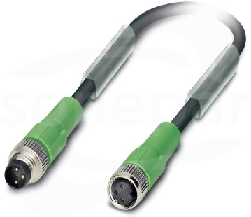 SAC-3P-M8MS/0,6-PUR/M8FS 4P BK Sensor/actuator cable
