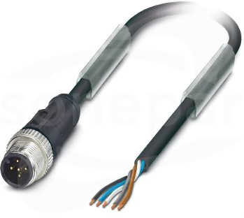 SAC-5P-M12MS/0,2-PUR 0,038SNBK Kabel czujnika/urządzenia wykonawczego