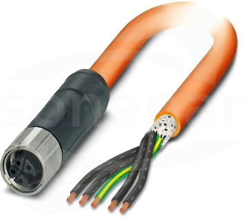 SAC-5P- 3,0-PUR/M12FSK PE SH Kabel mocy