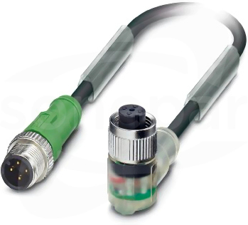SAC-4P-M12MS/3,0-PVC/M12FR-3L Kabel czujnika/urządzenia wykonawczego