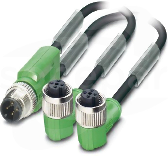 SAC-3P-M12Y/2X0,3-PUR/M12FR B Kabel czujnika/urządzenia wykonawczego