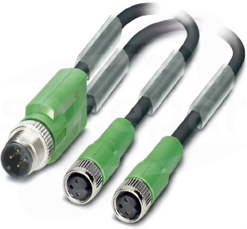 SAC-3P-M12Y/2X2,4-PUR/M 8FS Kabel czujnika/urządzenia wykonawczego