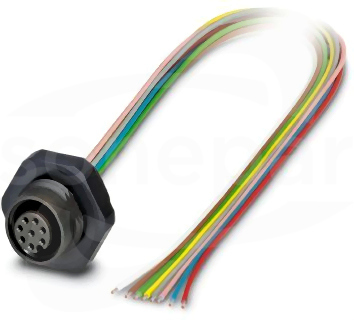 SACC-DSI-M12FS-8CON-PG9/0,5 P Złącze wtykowe urządzeń ścianki tylnej