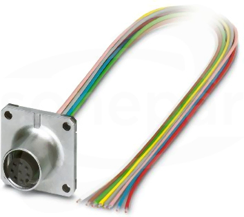 SACC-SQ-M12FS-8CON-25F/0,5 Wtykowe złącze urządzeń ścianki przedniej