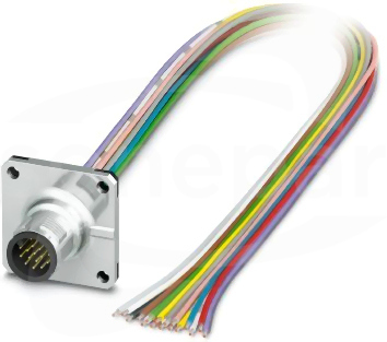 SACC-SQ-M12MS-12P-25F/0,07-0,08 Wtykowe złącze urządzeń ścianki przedniej