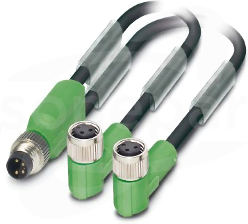 SAC-3P-M8Y/2X0,3-PUR/M 8FR Kabel czujnika/urządzenia wykonawczego