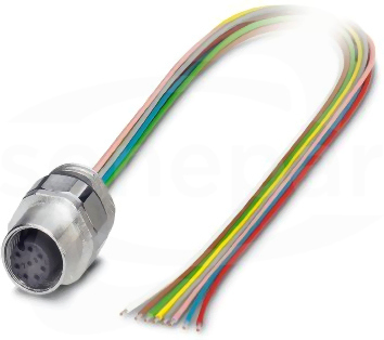 SACC-EC-M12FS-8CON-PG9/0,5 Wtykowe złącze urządzeń ścianki przedniej