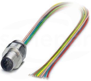 SACC-EC-M12MS-8CON-PG9/0,5 Wtykowe złącze urządzeń ścianki przedniej