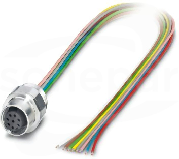 SACC-EC-M12FS-8CON-PG 9/0,5 VAX Wtykowe złącze urządzeń ścianki przedniej
