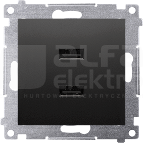 SIMON54 2,1A/5VDC czarny Ładowarka 2xUSB