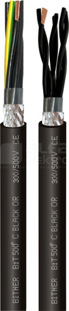 BIT500C BLACK OR 4G1,0 /500V Przewód giętki ekranowany