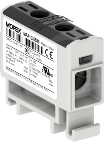 OTL35 1xAl/Cu 2,5-35mm2 1000V czarny Zacisk uniwersalny 1 tor