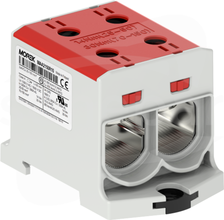 OTL150-2 2xAl/Cu 25-150mm2 1000V czerwony Zacisk uniwersalny 2 tory zwarte