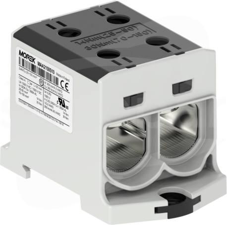 OTL150-2 2xAl/Cu 25-150mm2 1000V czarny Zacisk uniwersalny 2 tory zwarte