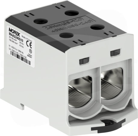 OTL240-2 2xAl/Cu 35-240mm2 1000V czarny Zacisk uniwersalny 2 tory zwarte