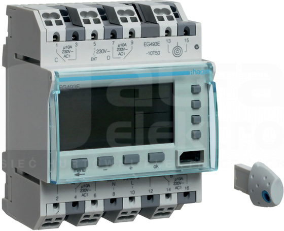 EG493E 230V 4MOD.2P+2Z Zegar cyfrowy roczny