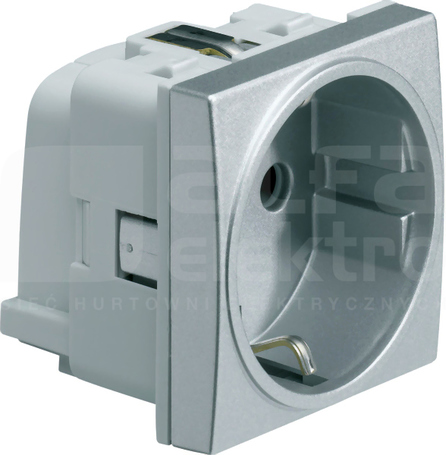 SYSTO 2M 2P+Z SCHUKO alu Gniazdo sieciowe