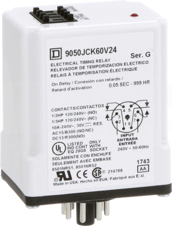 9050JCK60V24 240VAC 10AMP +OPTIONS Przełącznik czasowy