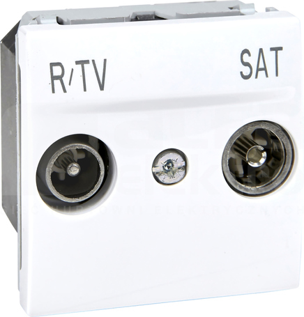 UNICA biel Gniazdo RTV+SAT
