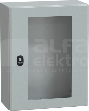 OBUDOWA SPACIAL 3D RAL7035 500X400X200 DRZWI PRZEZROCZ. metalowa