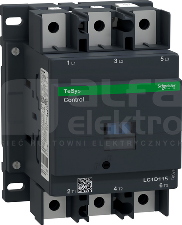LC1D1156BD 115A 55,0kW 1NO+1NC 24VDC Stycznik 3P