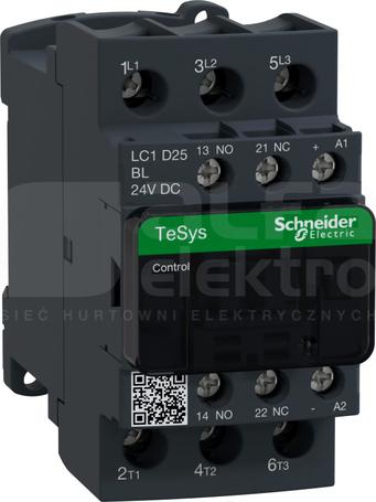 LC1D25BL 25A 11,0kW 1NO+1NC 24VDC (L) Stycznik 3P