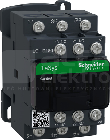 LC1D186B7 18A 7,5kW 1NO+1NC 24V 50/60Hz Stycznik 3P