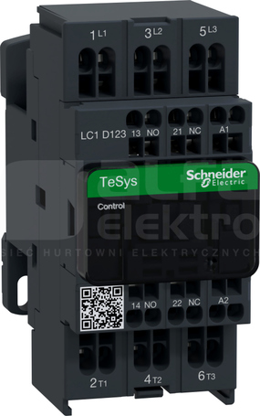 LC1D123E7 12A 5,5kW 1NO+1NC 48V 50/60Hz Stycznik 3P